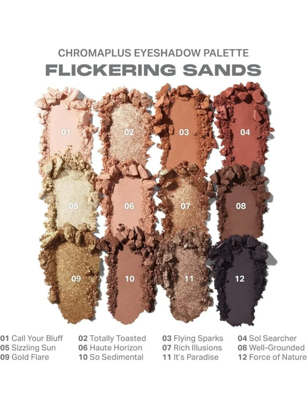 High Pigment 12-Pan Eyeshadow Palette - Shimmer, Matte & Metallic Neutrals